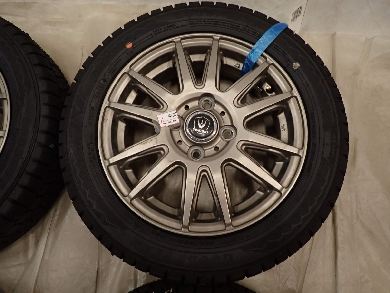  冬 製 4本SET 会社宛 155 65 R 14 4 5 J 75 Q グッドイヤー アイスナビ 8 アルミ N BOX スペーシア デリカミニ NO D 6848 14インチ タイヤ ホイールセット