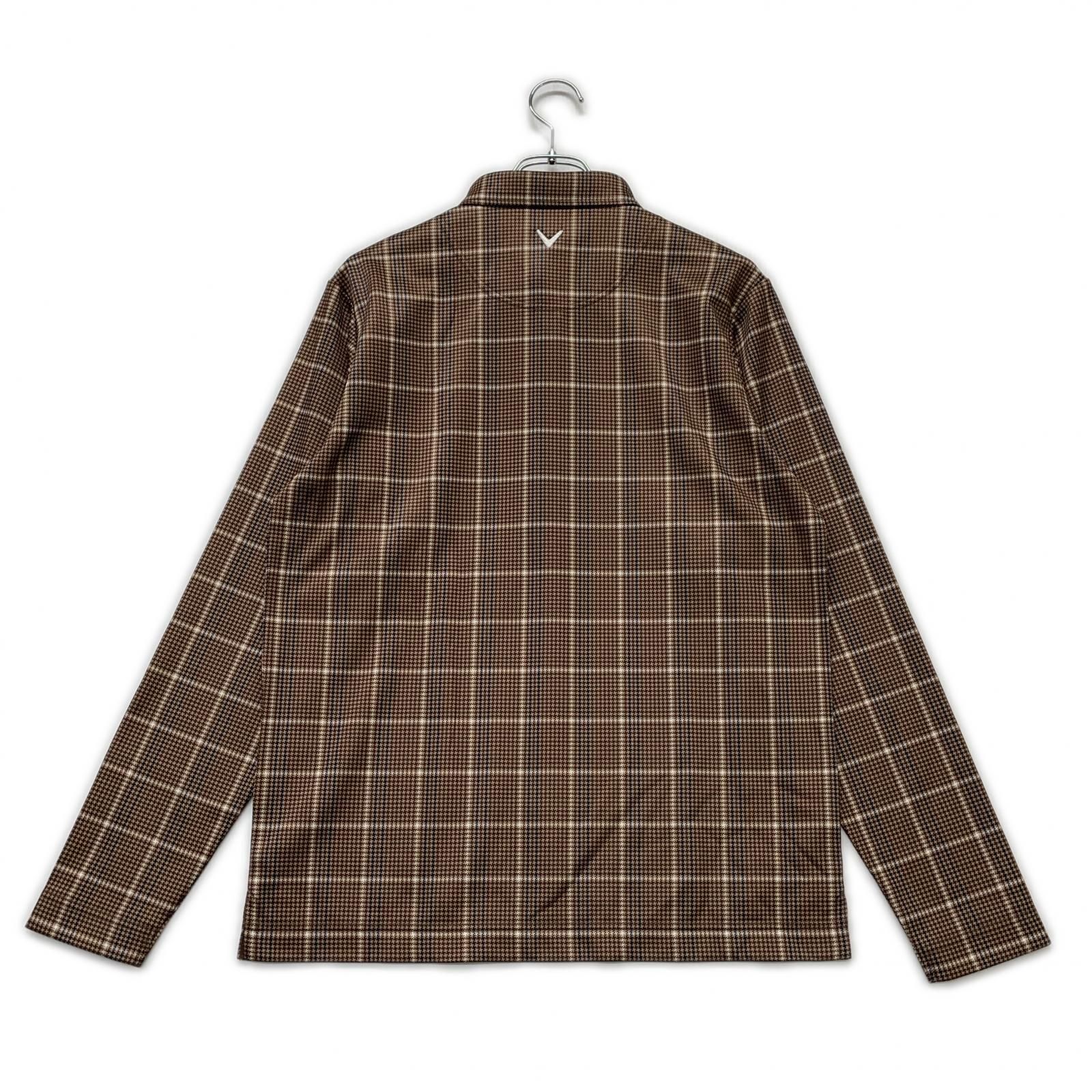 キャロウェイゴルフ　メンズ　ポロシャツ　新品未使用　Lサイズ　茶色 中古 メンズ キャロウェイ Callaway 長袖ポロシャツ L 茶色 ボタン