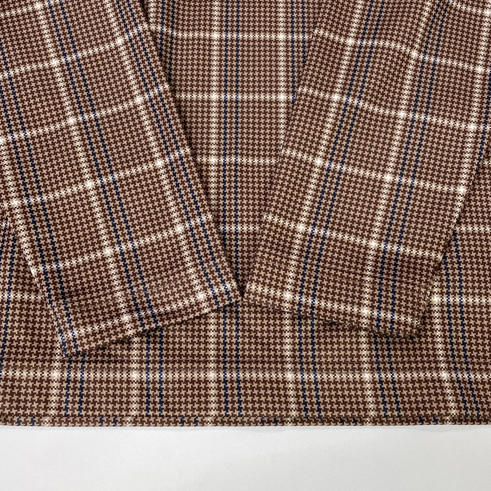 中古 メンズ キャロウェイ Callaway 長袖ポロシャツ L 茶色 ボタン