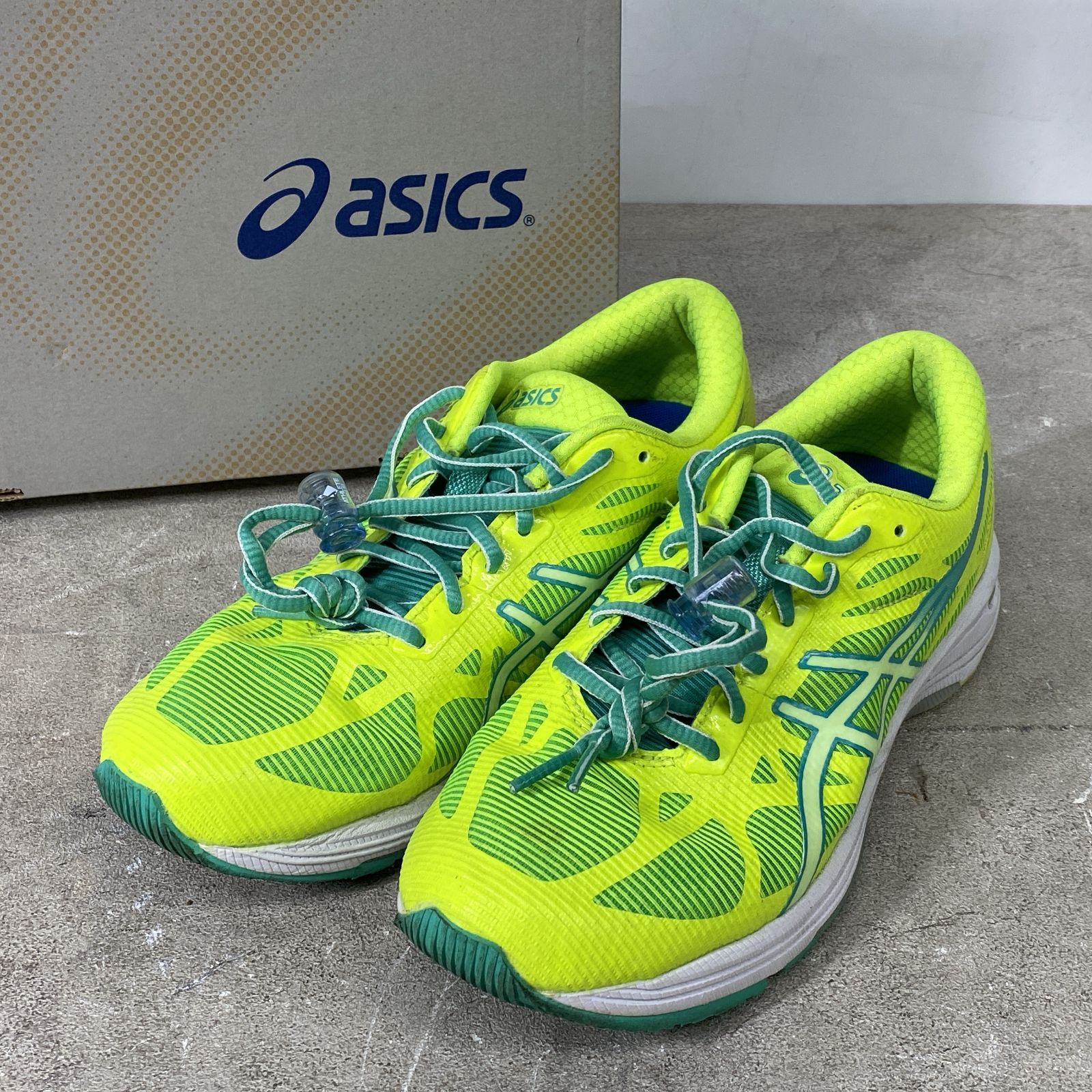 Asics アシックス ランニングシューズ 24.5cm ライムグリーン 蛍光色