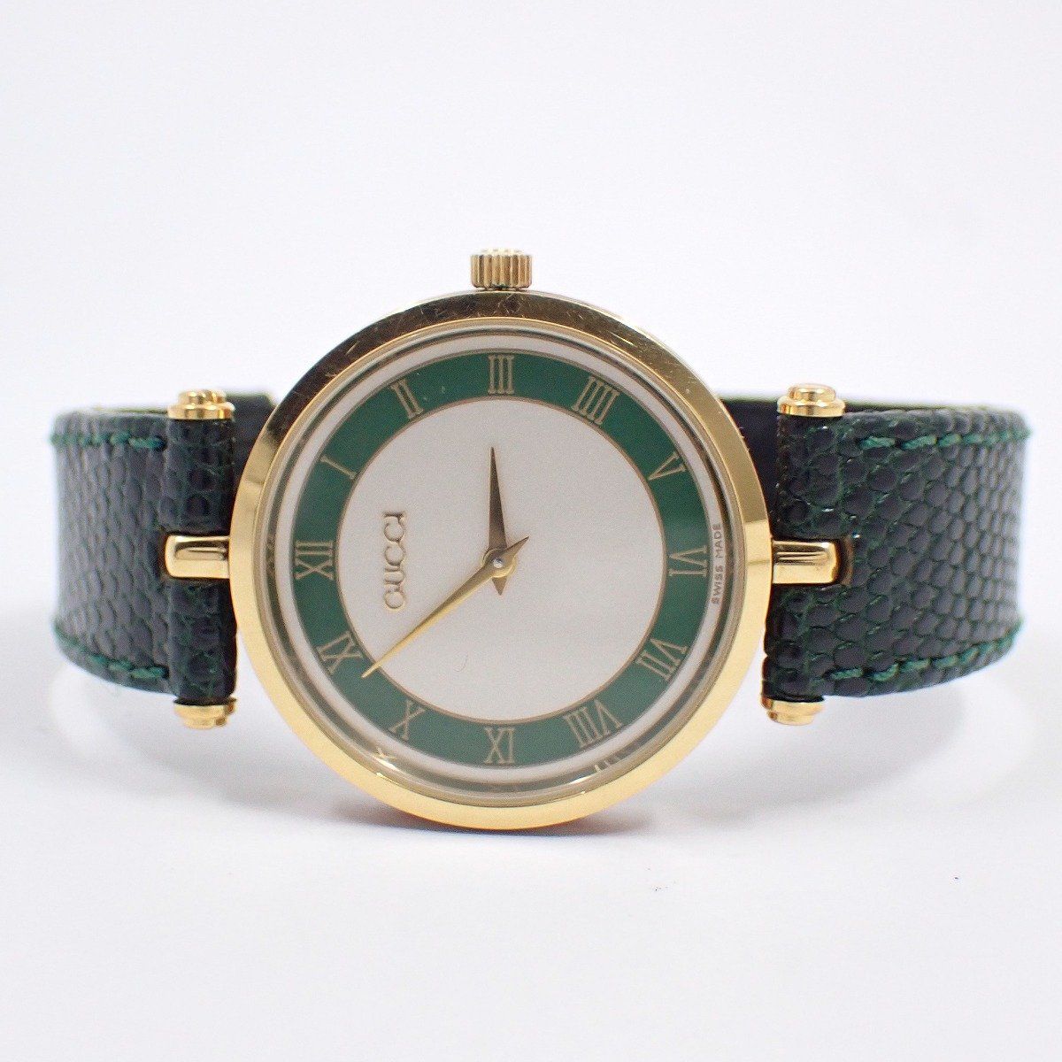 グッチ ラウンド型 シェリーラインケース クォーツ メンズ 腕時計