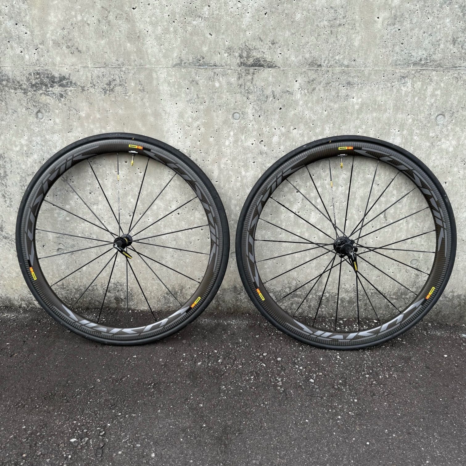 美品】MAVIC COSMIC PRO CARBON SL チューブレス レディ 前後セット