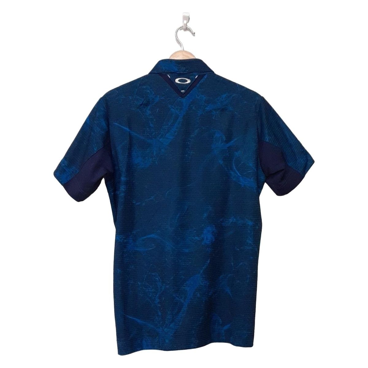 OAKLEY(オークリー) 半袖ポロシャツ サイズL メンズ美品 - ブルーグリーン×ネイビー
