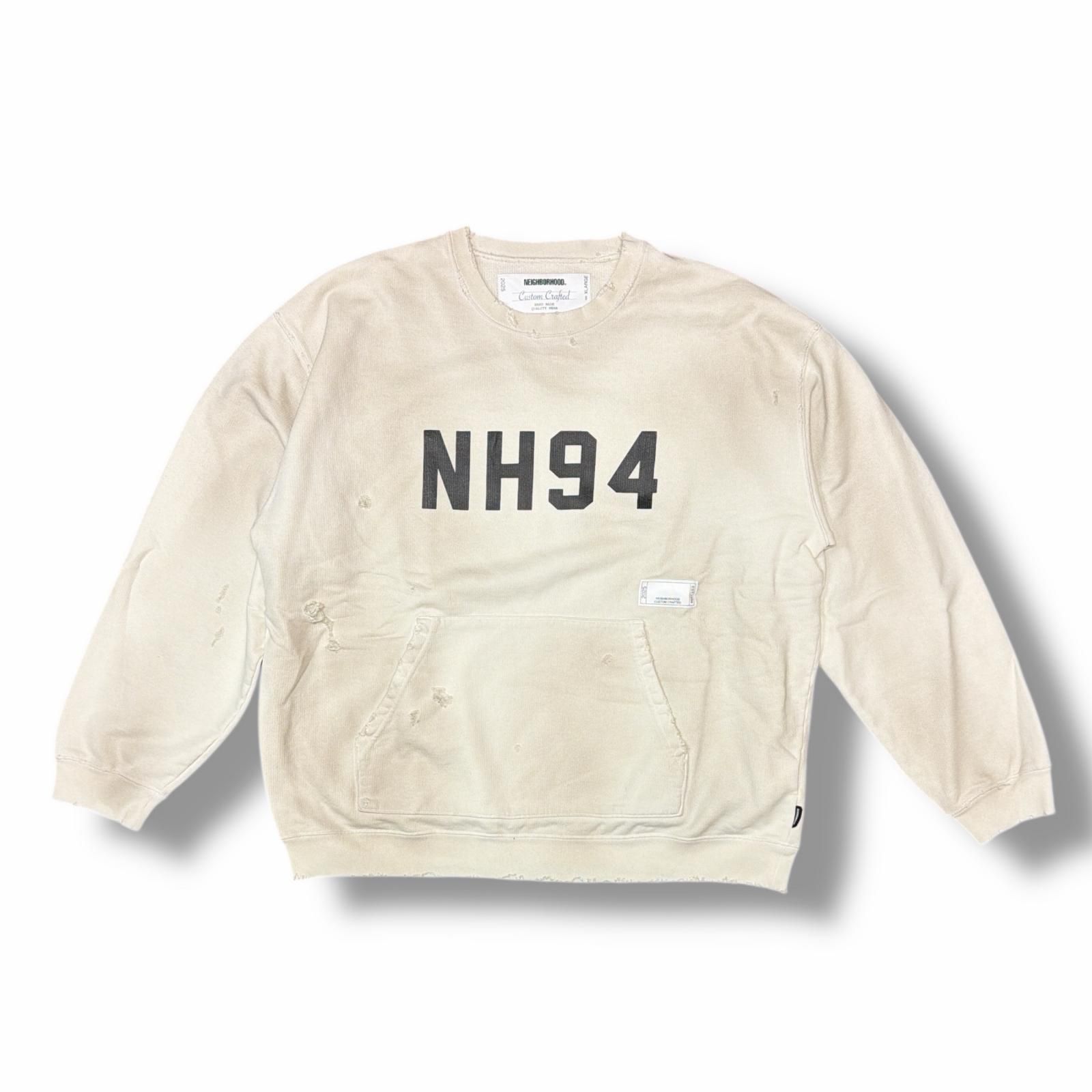 25 SS SAVAGE SWEAT SHIRT LS サベージスウェットシャツ クルーネックトレーナー ネイバーフッド 2510 KNH CSM 01 キナリ XL 3471 M