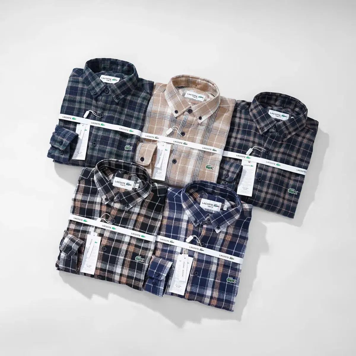 メンズ　LACOSTE スリムフィット チェックシャツ US Sサイズ ラコステ スリムフィット チェック シャツ 5種 新品 - メルカリ