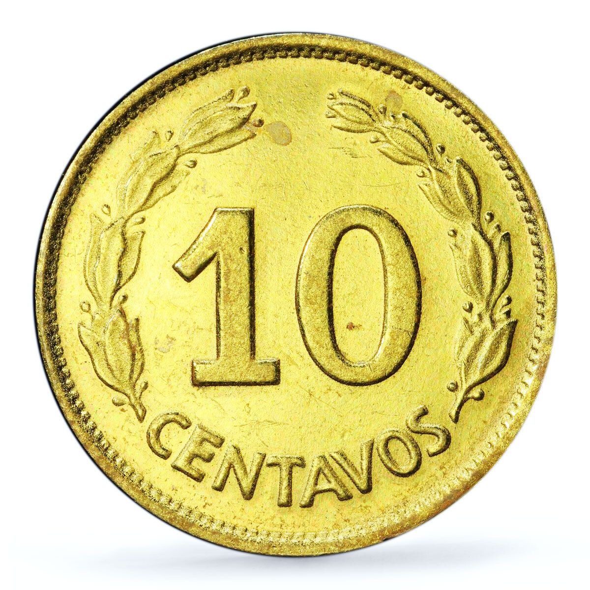 外国の硬貨 エクアドル 10 センタボ共和国 貨幣パターン トライアル KM-Pn16 SP64