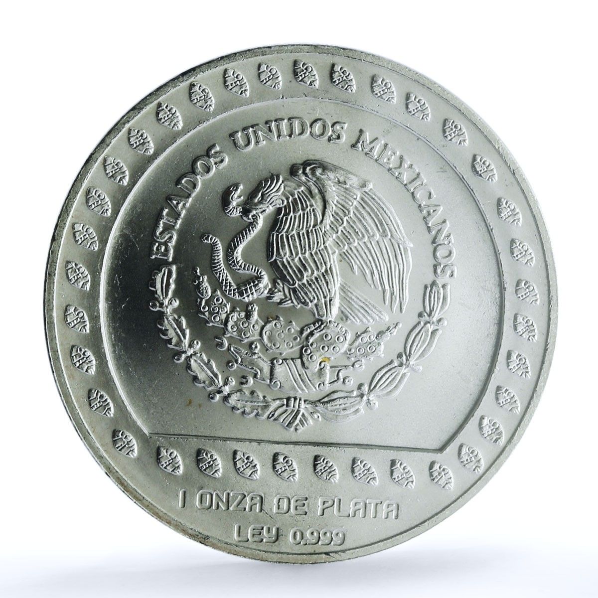 メキシコ 100 ペソ ゲレーロ アギラ KM 556 プレコロンビーナ MS 66 PCGS 銀貨 1992