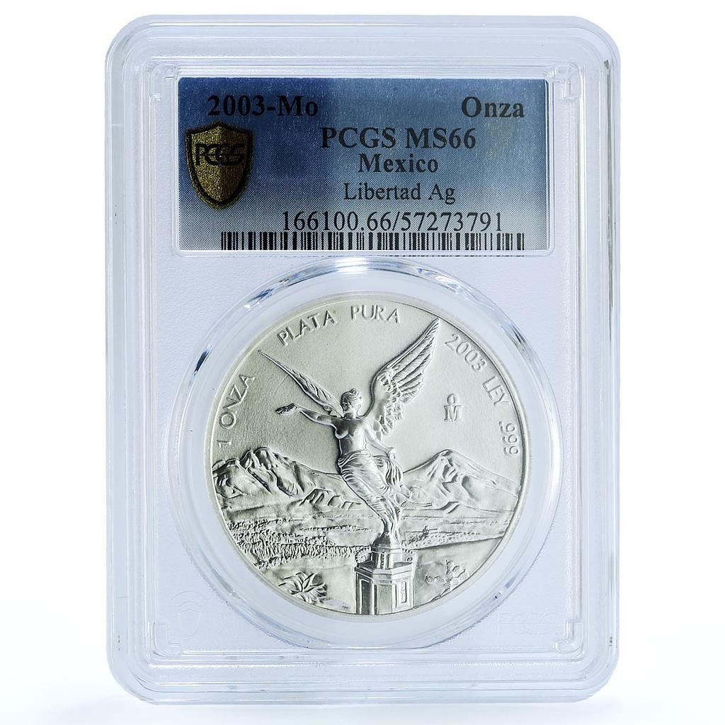 [PCGS]メキシコ1991年独立の天使1onzaLibertad銀貨 9361 メキシコ 1オンザ・リベルタッド 独立の天使 KM-639 MS 66 PCGS 銀貨