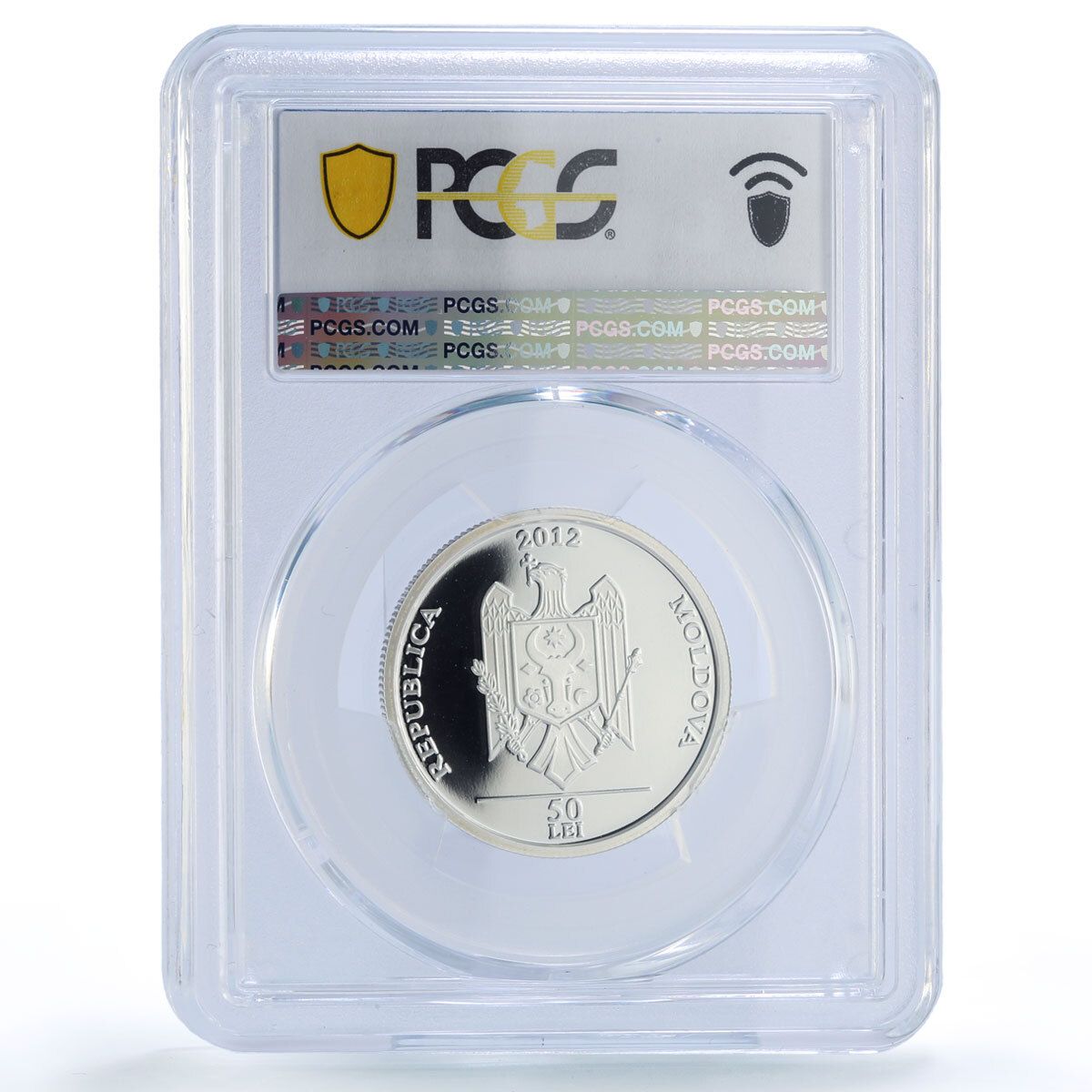 モルドバ 50 レイ イヴォ ク ンガ アリー クラシック文学 PR 69 PCGS 銀貨 2012