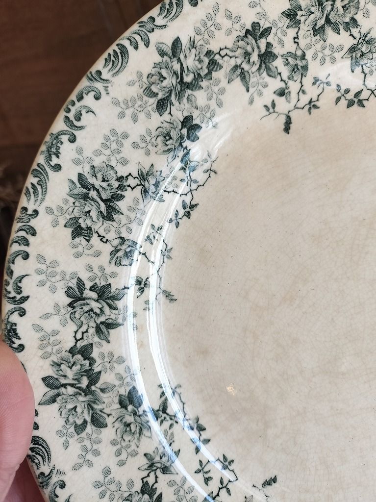 フランス アンティーク 絵つき皿 Choisy Le Roi 装飾 皿 3枚セット