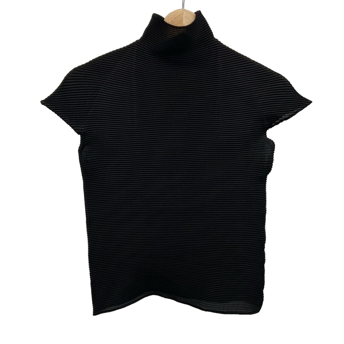 激レア！ me ミヤケイッセイ　黒半袖カットソー ISSEYMIYAKE(イッセイミヤケ) 半袖カットソー サイズM レディース - 黒