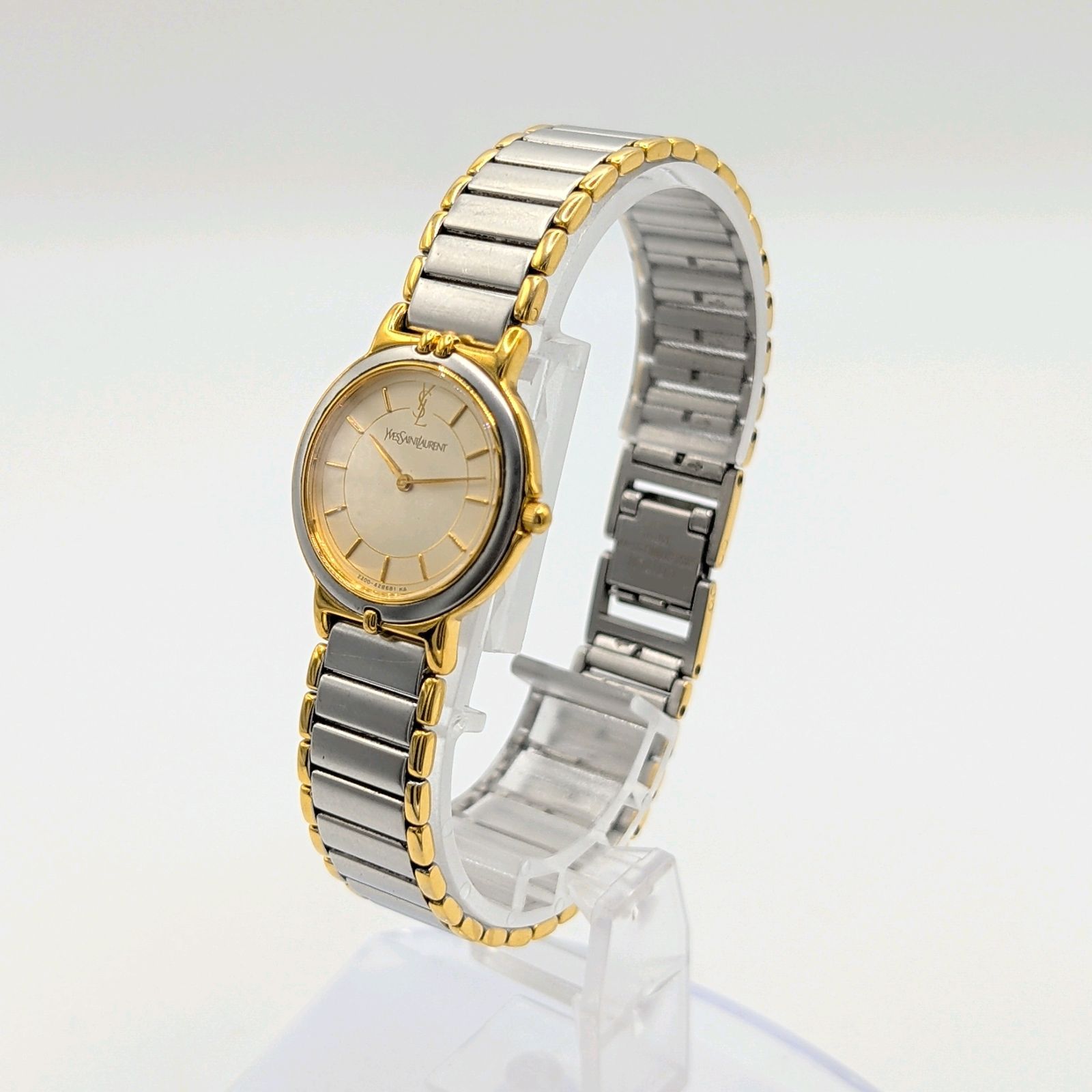 Yves Saint Laurent 4620-E62267 Watch Ladies Gold Silver Combi Y2K