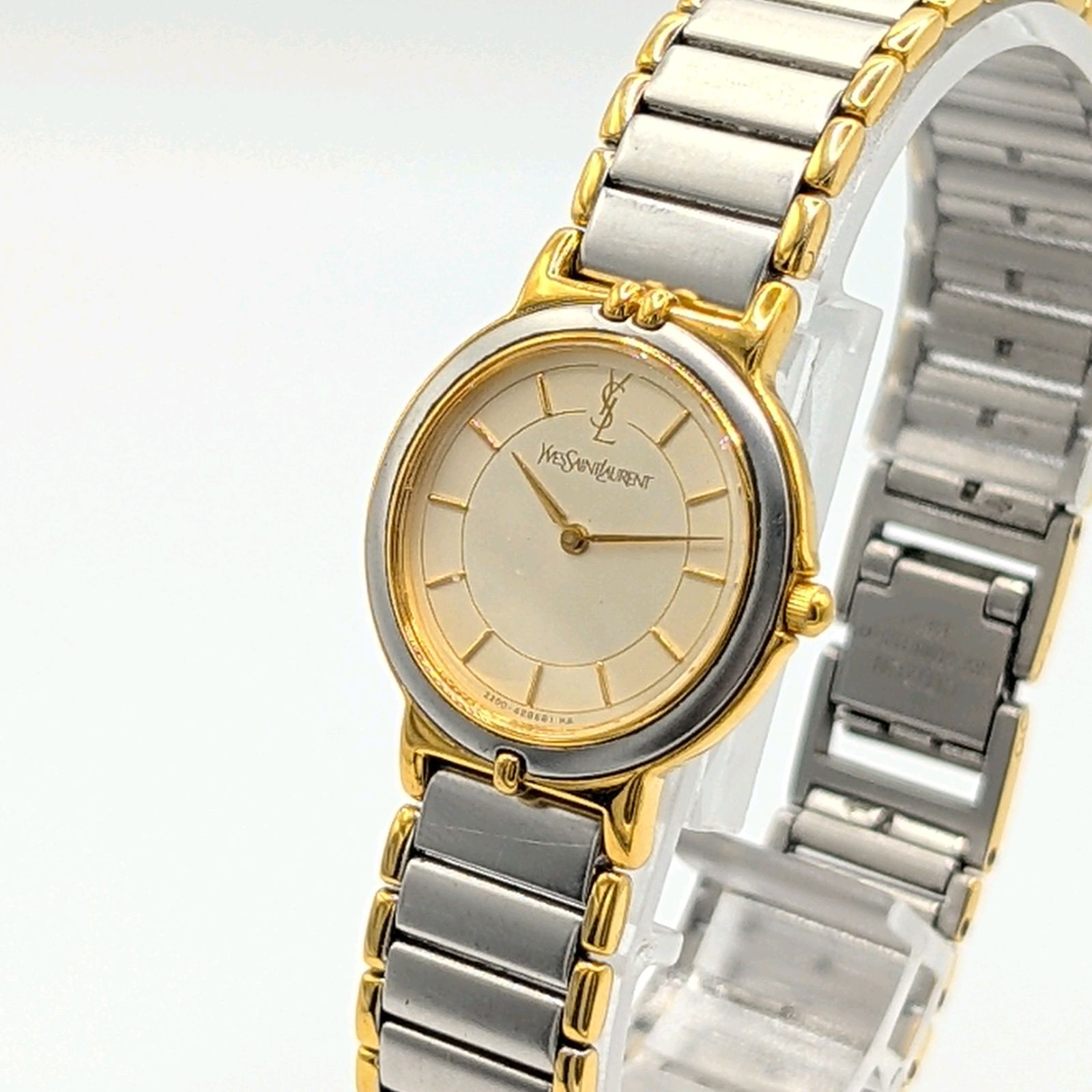 Yves Saint Laurent 4620-E62267 Watch Ladies Gold Silver Combi Y2K