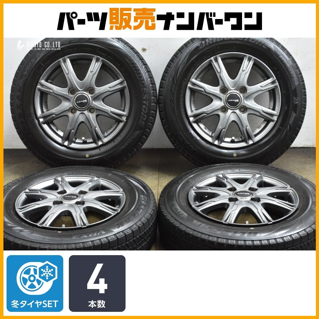 軽自動車サイズ AZANE 13 in 4 00 B 45 PCD 100 ブリヂストン ブリザックVRX 2 145 80 R アルト ワゴンR スペーシア タント ムーヴ プレオ