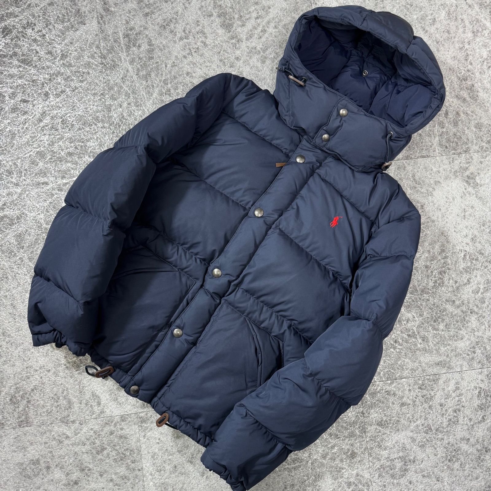 美品 POLO RALPH LAUREN ポロ ラルフローレン 肉厚 刺繍ロゴ フード