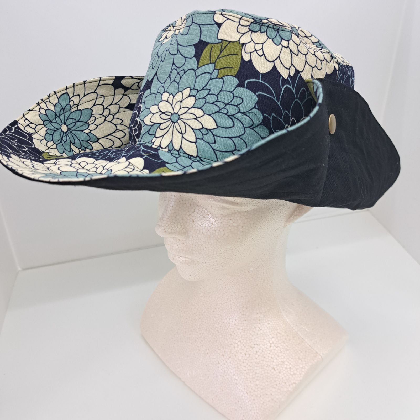 【祭り】 テンガロンハット 頭位60cm 花柄