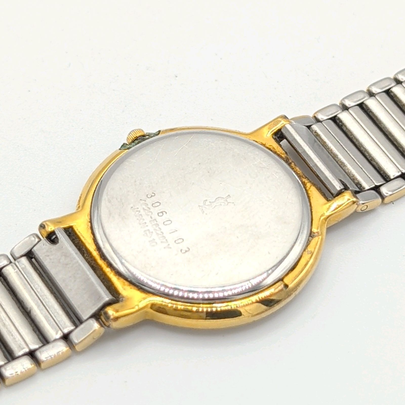 【稼動品】YVES SAINT LAURENT　レディース腕時計　クォーツ 稼働】イヴサンローラン 腕時計 YSL クォーツ ゴールド 新品電池 金