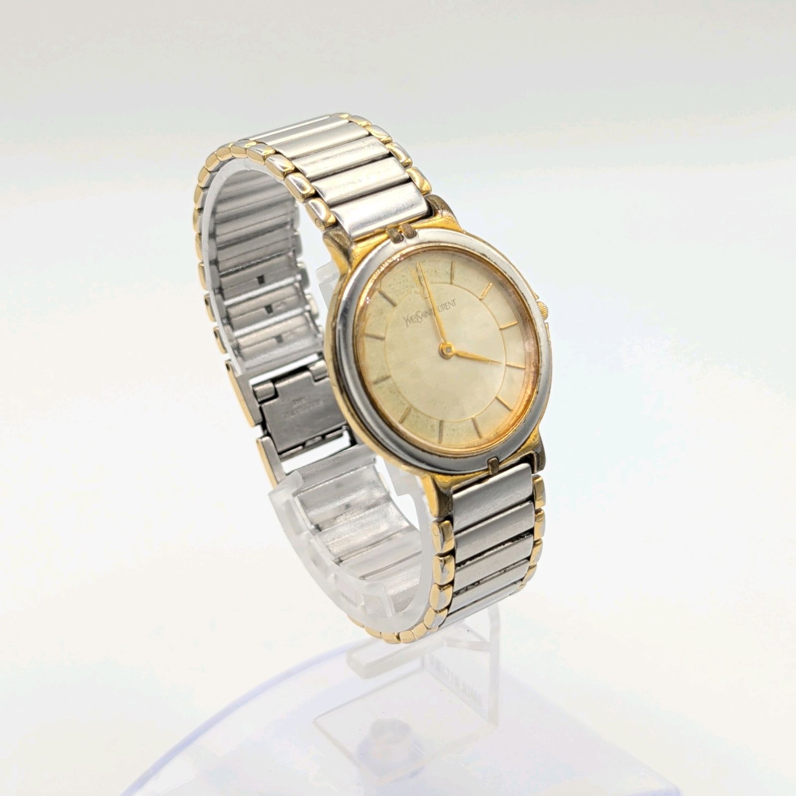 Yves Saint Laurent 4620-E62267 Watch QZ Ladies Gold Silver Combi