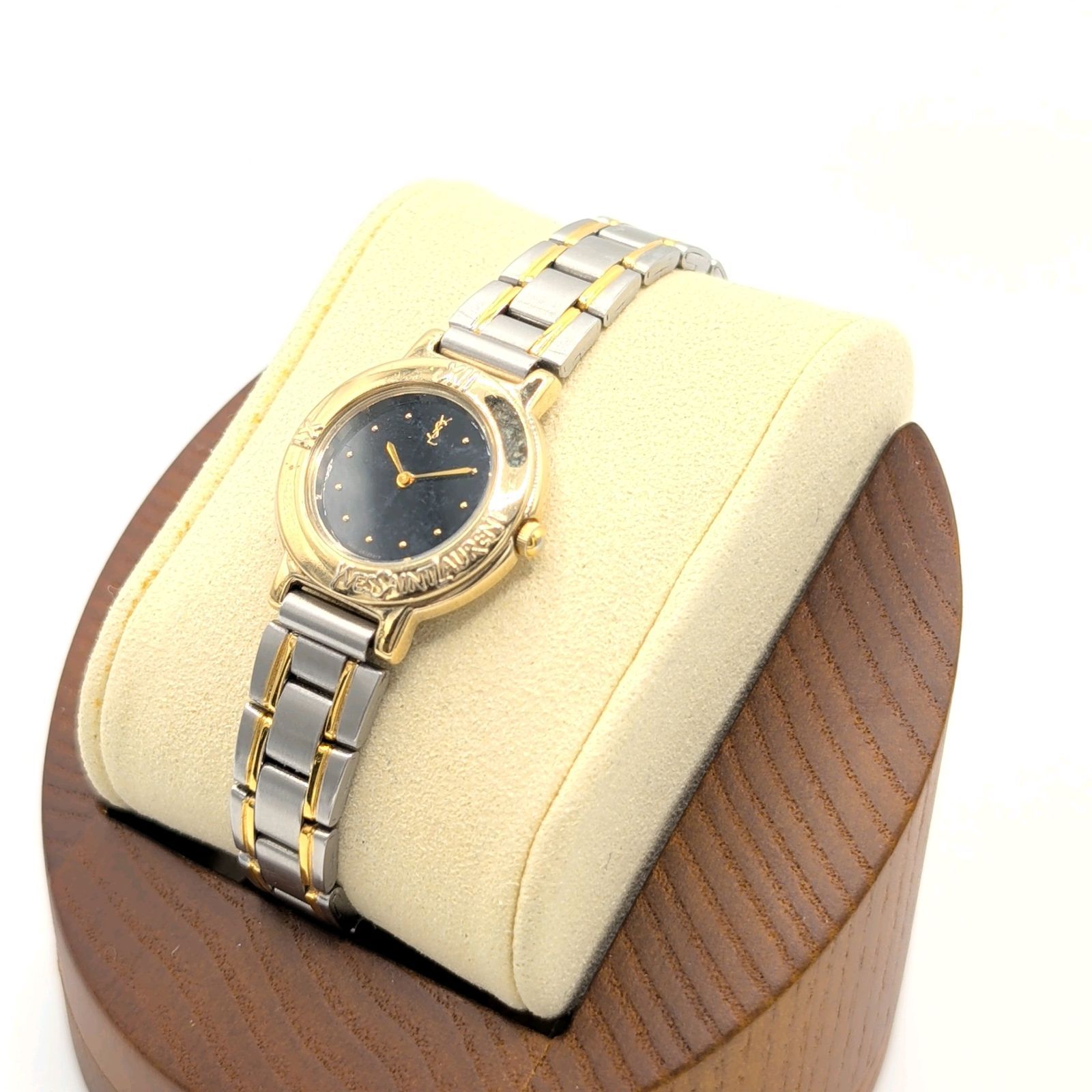 Yves Saint Laurent 2200-229789 Gold Silver Combi Black dial Y2K