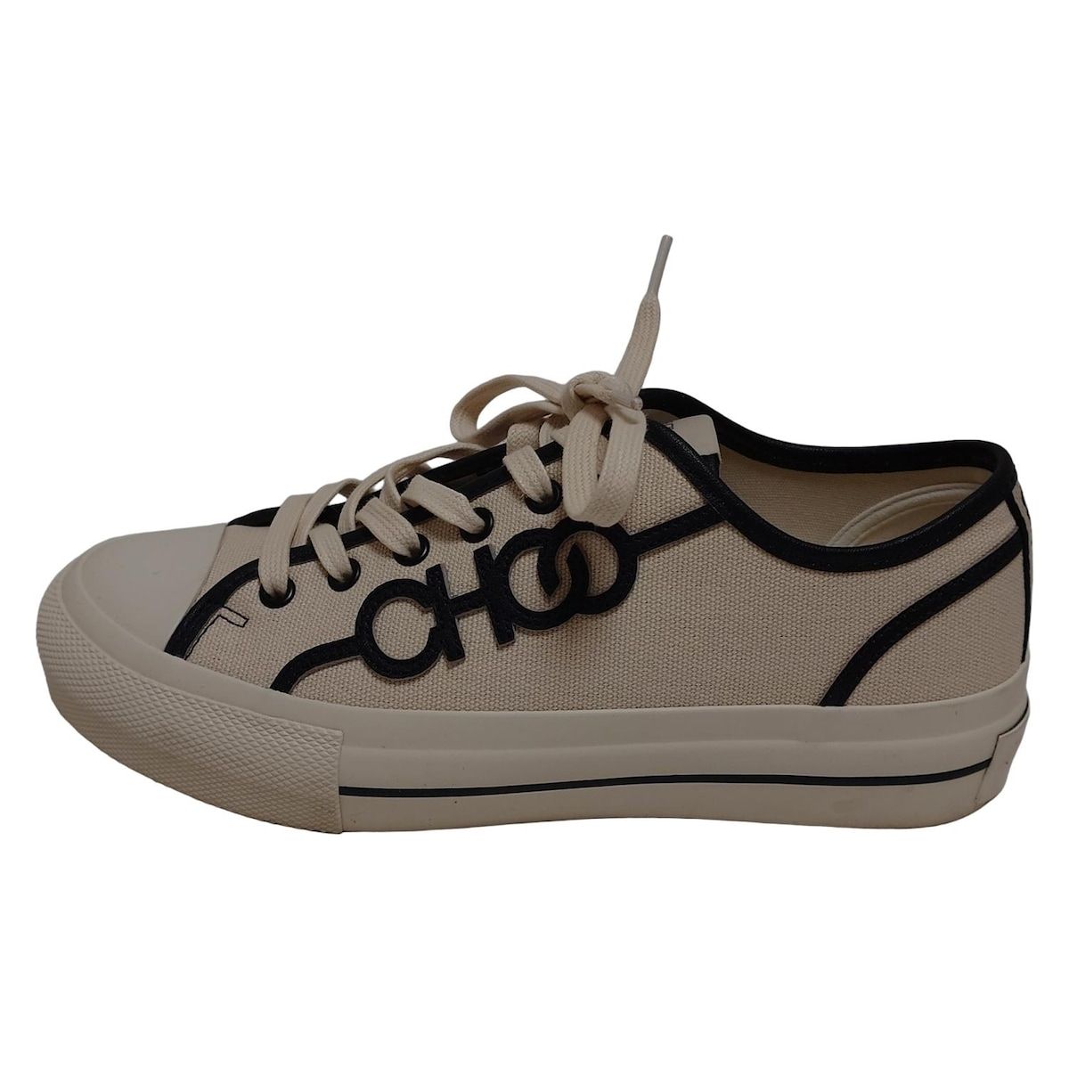 JIMMY CHOO(ジミーチュウ) スニーカー 37 レディース - ベージュ×黒