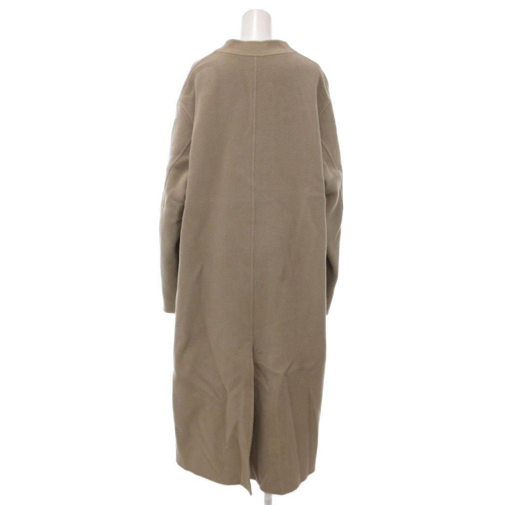 ウィムガゼット Whim Gazette コート ノーカラー カシミヤ混 ロング丈