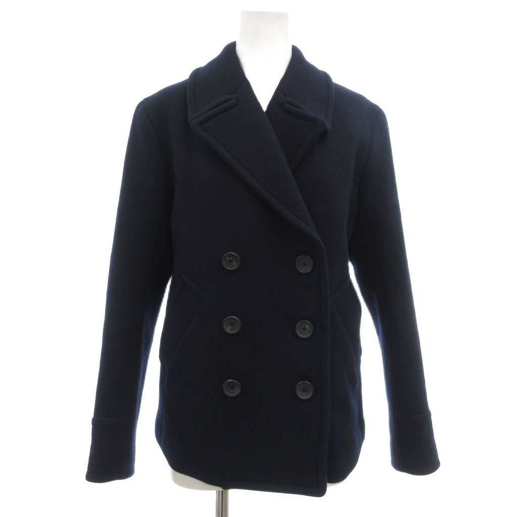 美品 SCYE BASICS カシミヤ混 ピーコート サイベーシックス サイ ベーシックス SCYE BASICS ピーコート Pコート カシミヤ混 38 紺