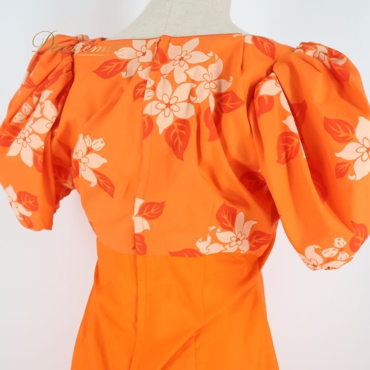 フラダンス 衣装 ワンピース ドレス オレンジ系 パンドール 日本製