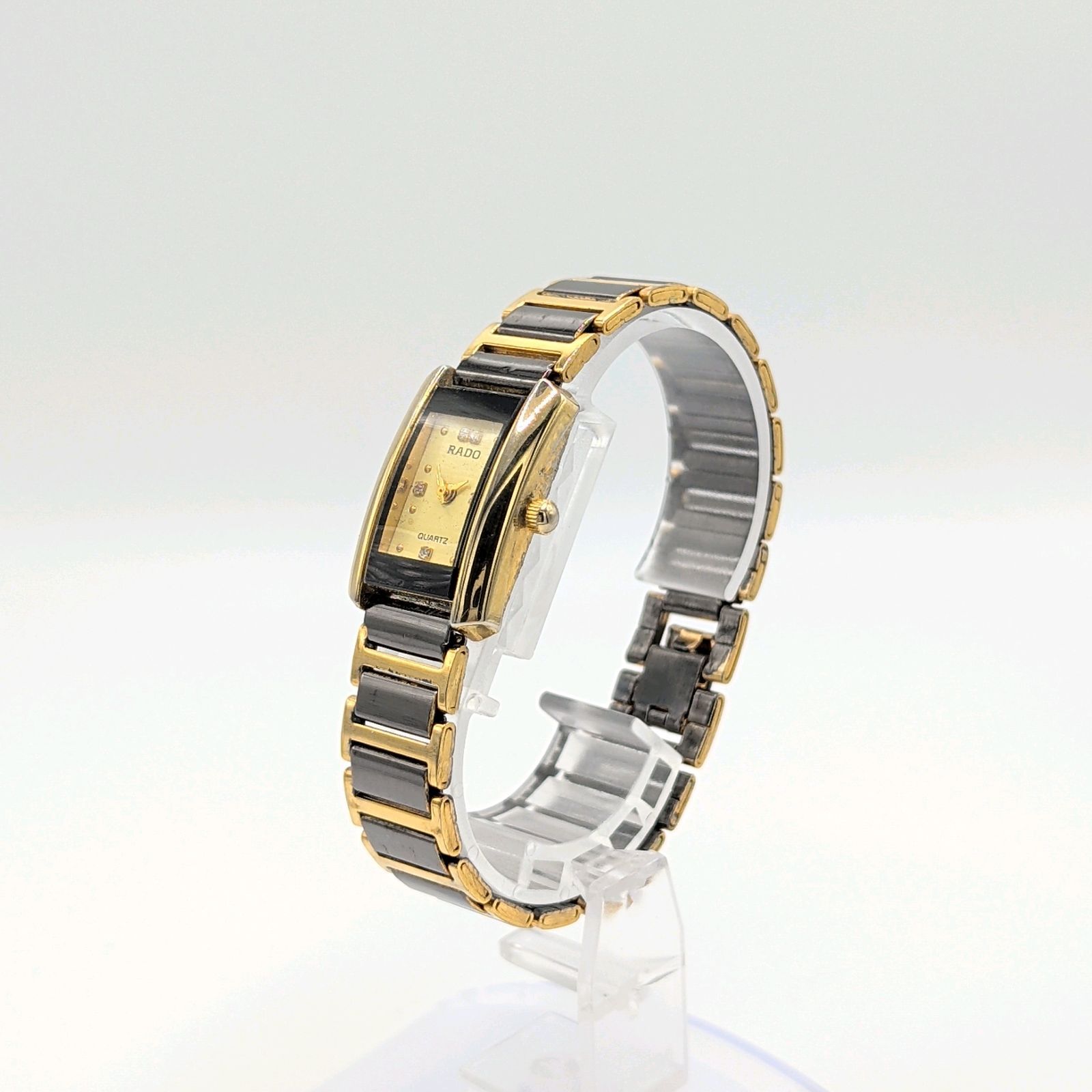 RADO Watch Quartz Ladies Square Gold Y2K 00S Vintage Not Working