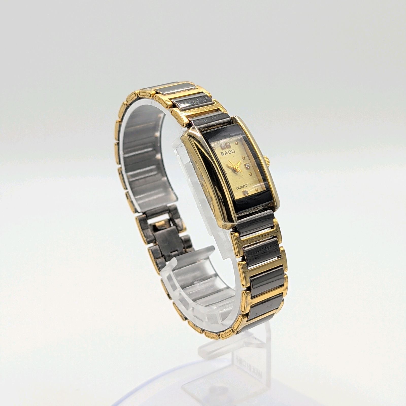 RADO Watch Quartz Ladies Square Gold Y2K 00S Vintage Not Working