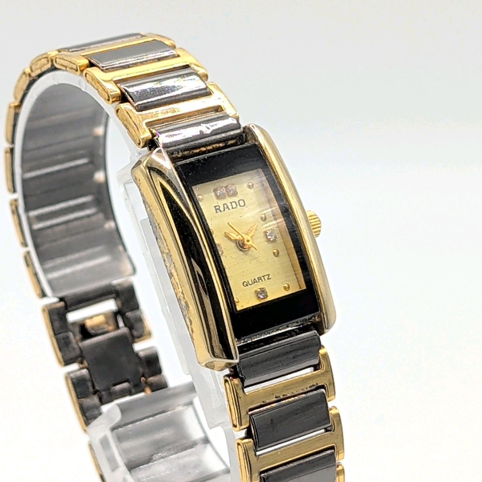 RADO Watch Quartz Ladies Square Gold Y2K 00S Vintage Not Working