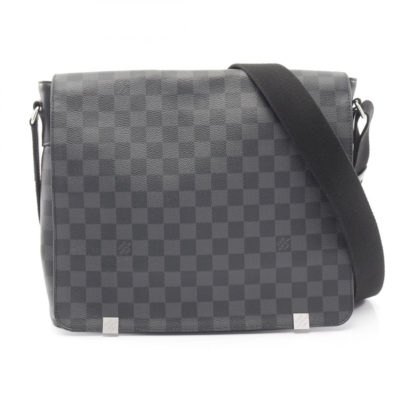 ルイ ヴィトン LOUIS VUITTON ショルダーバッグ ディストリクト MM NM ダミエグラフィット N 41029 PVCコーティングキャンバス レザー メンズ