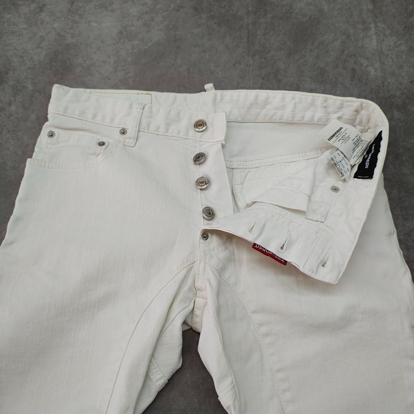 DSQUARED 2 ホワイトデニム 46 2018 スキニー ストレッチ ディー