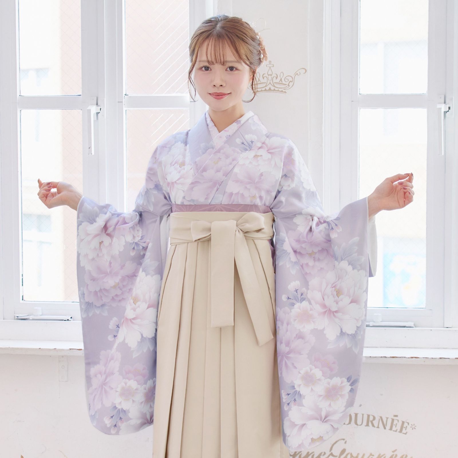 袴4点セット 卒業式 小学生 大学生 はかま 袴セット レディース A 6 WWH IV