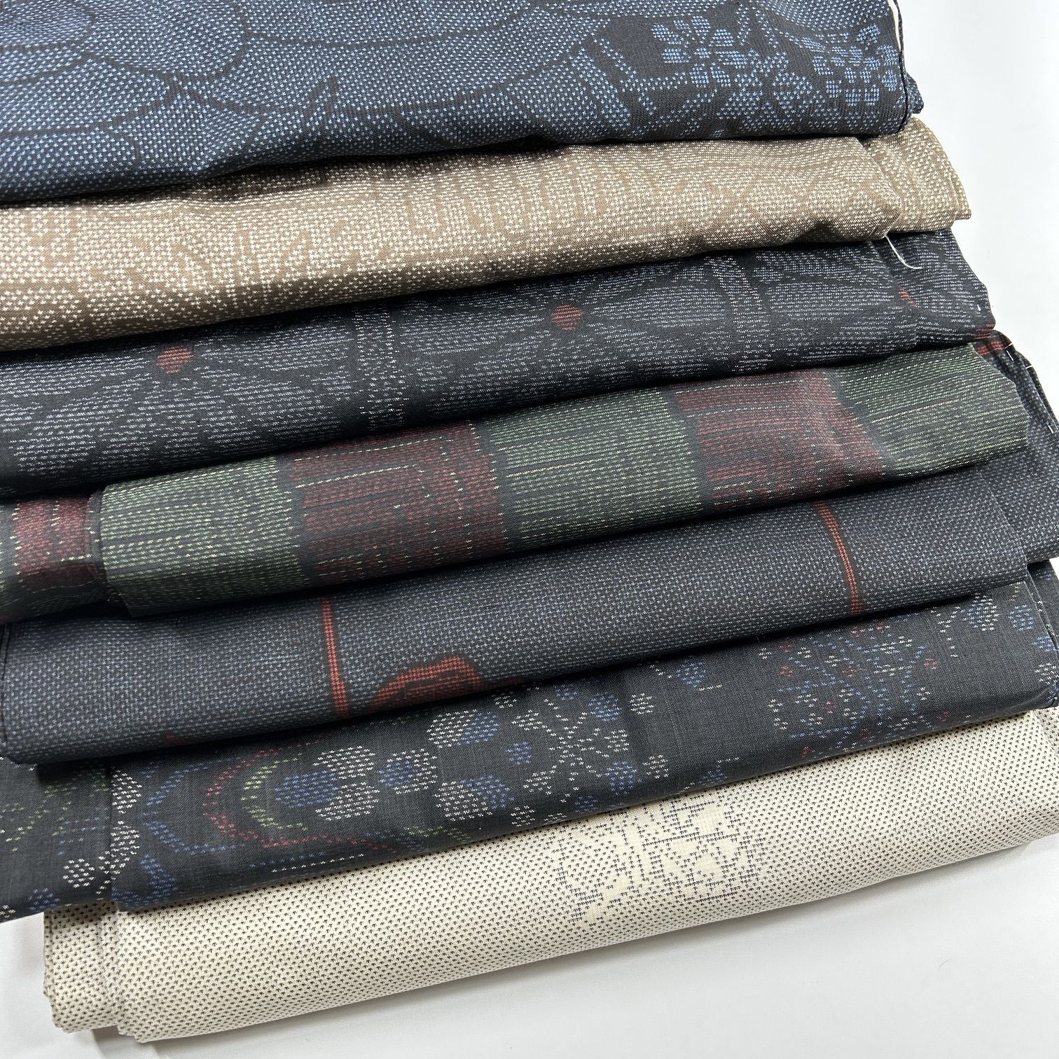 大島紬 7枚 正絹 着物まとめ売り 同梱購入歓迎 リメイク用 着付け練習