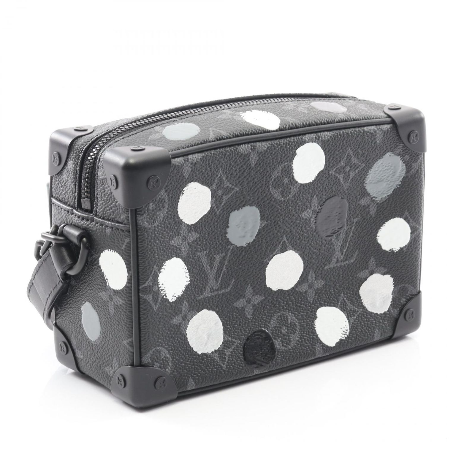 ルイ ヴィトン LOUIS VUITTON ショルダーバッグ LV × YK ミニ ソフトトランク モノグラムエクリプス M 81936 PVCコーティングキャンバス レザー LV×YK