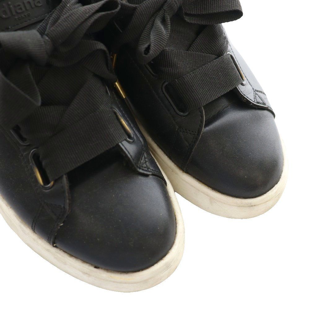ダイアナ DIANA プラス + 超軽量リボンスニーカー 厚底 US7.5 24.5cm