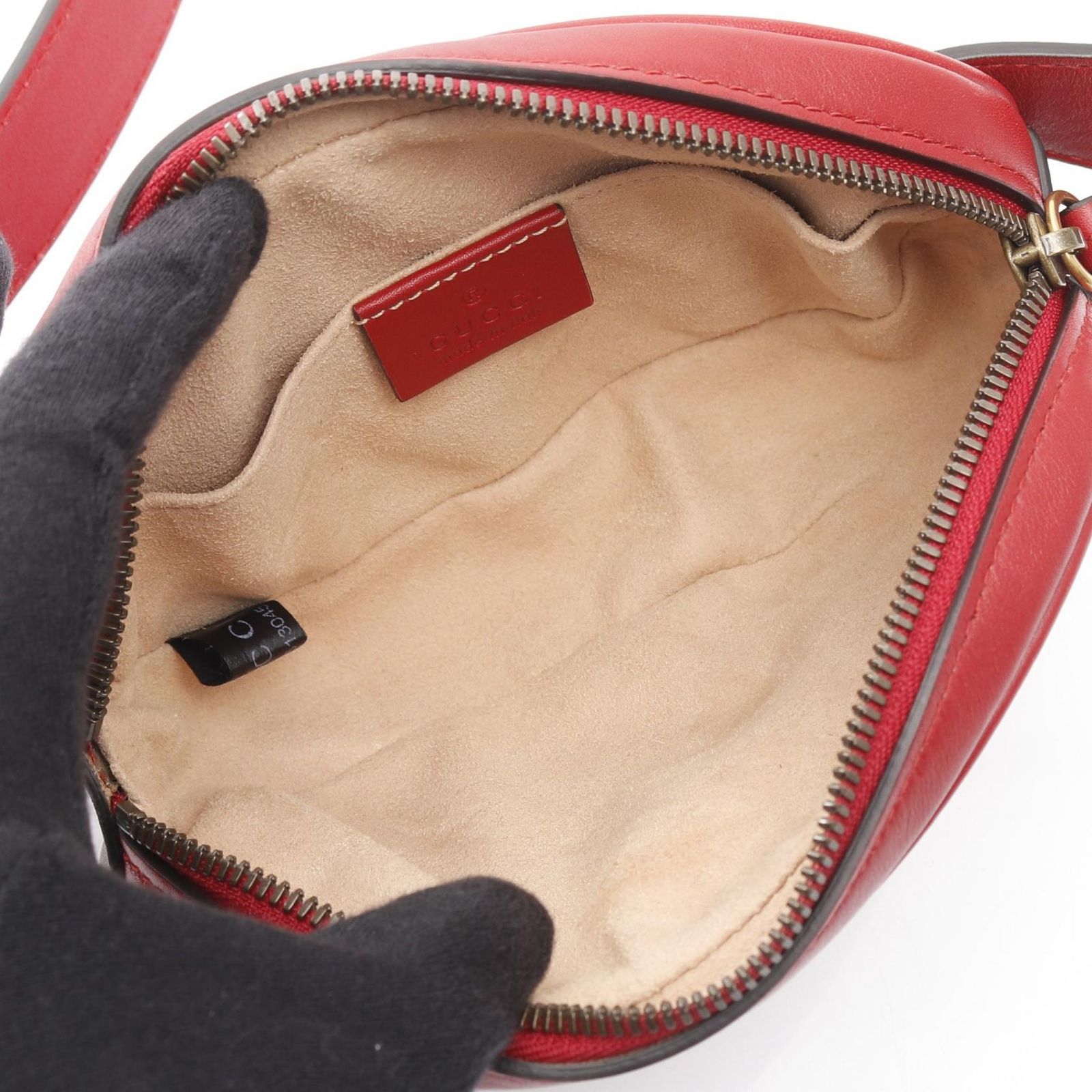 グッチ GUCCI ウエストバッグ GGマーモント 476434 レッド レザー GG