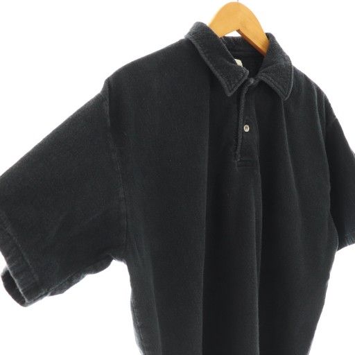 ロンハーマン Ron Herman 25SS パイル ポロシャツ 半袖 L ネイビー /DF