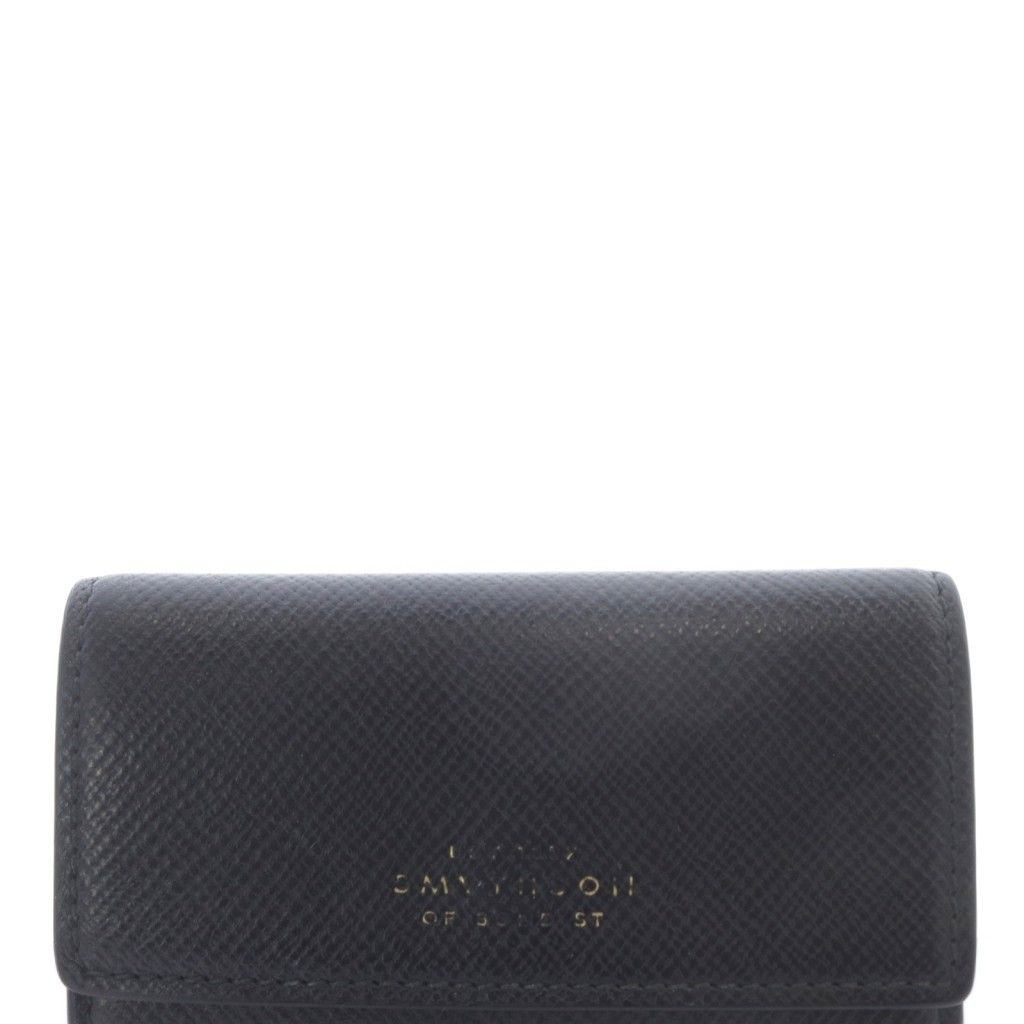 スマイソン smythson キーケース レザー ロゴ 黒 - メルカリ