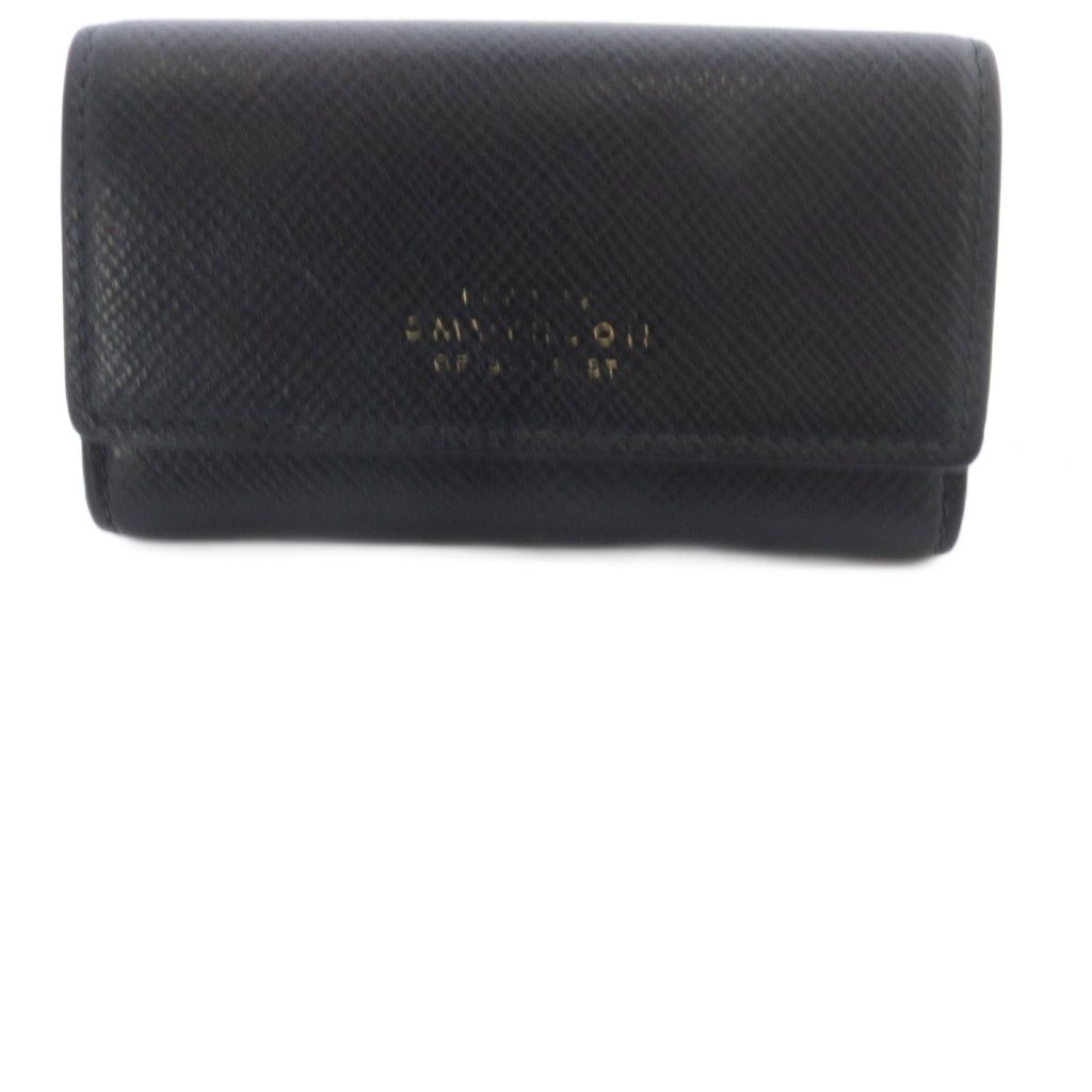 スマイソン smythson キーケース レザー ロゴ 黒 - メルカリ
