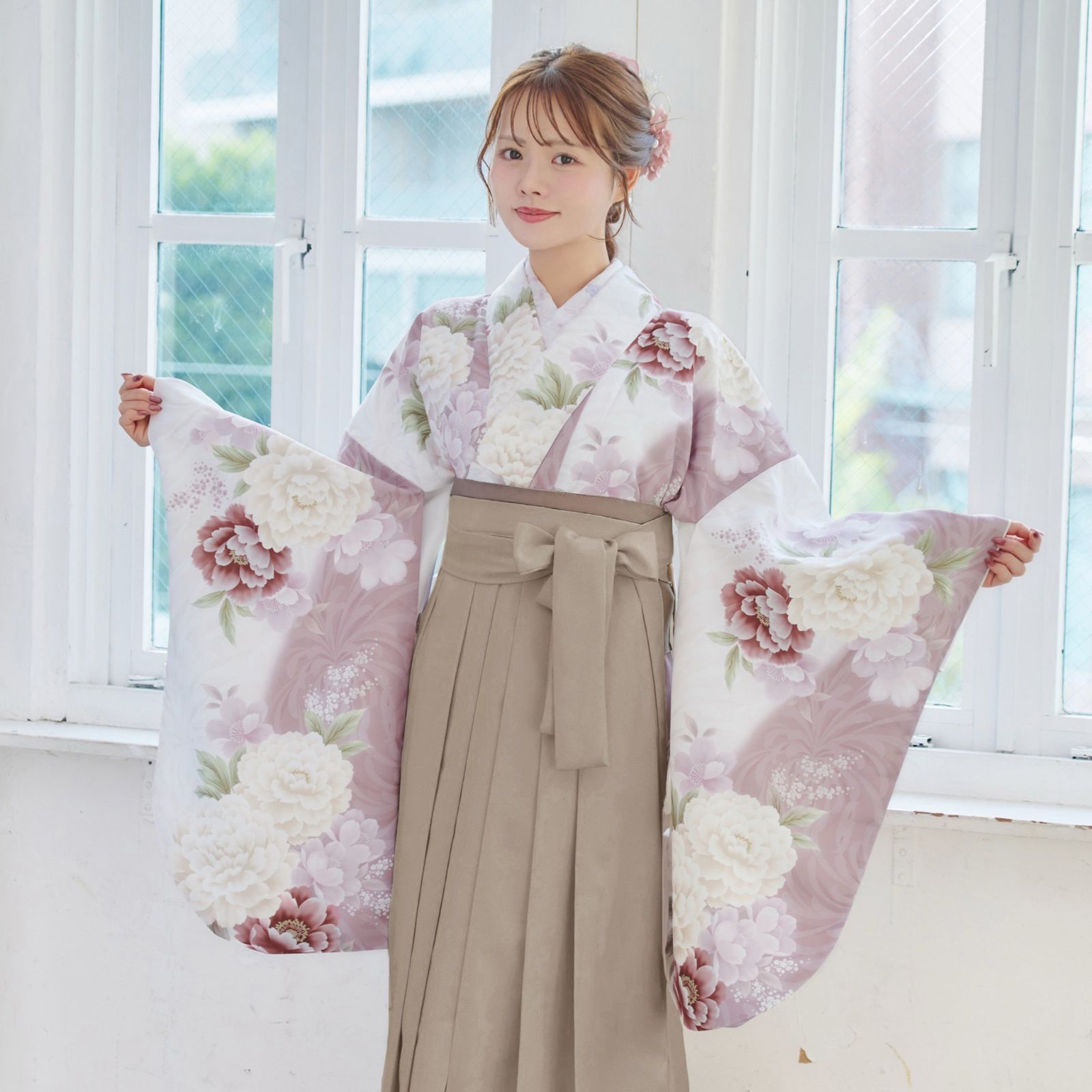 袴4点セット 卒業式 小学生 大学生 はかま 袴セット レディース 93 MC