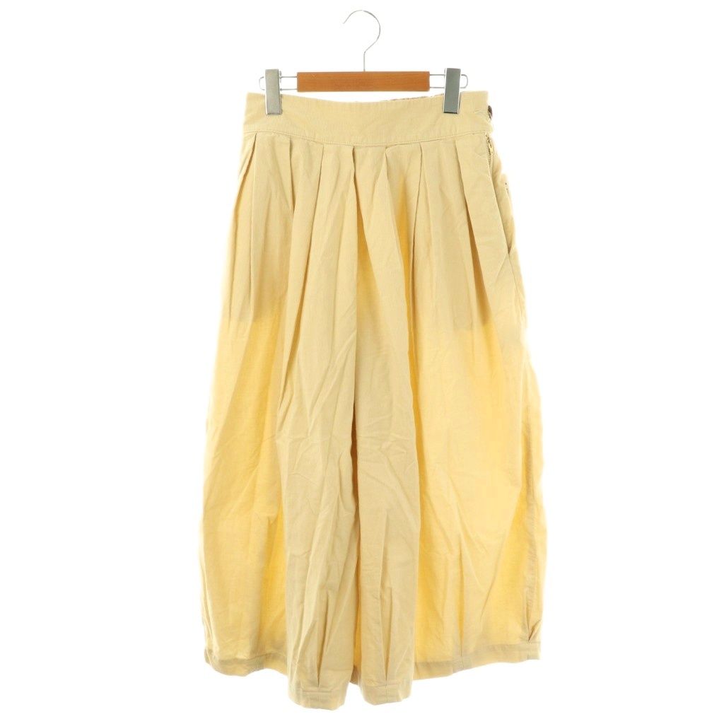 ハーベスティ 細コーデュロイサーカスキュロット ワイドパンツ コットン 1 アイボリー NR OS SH