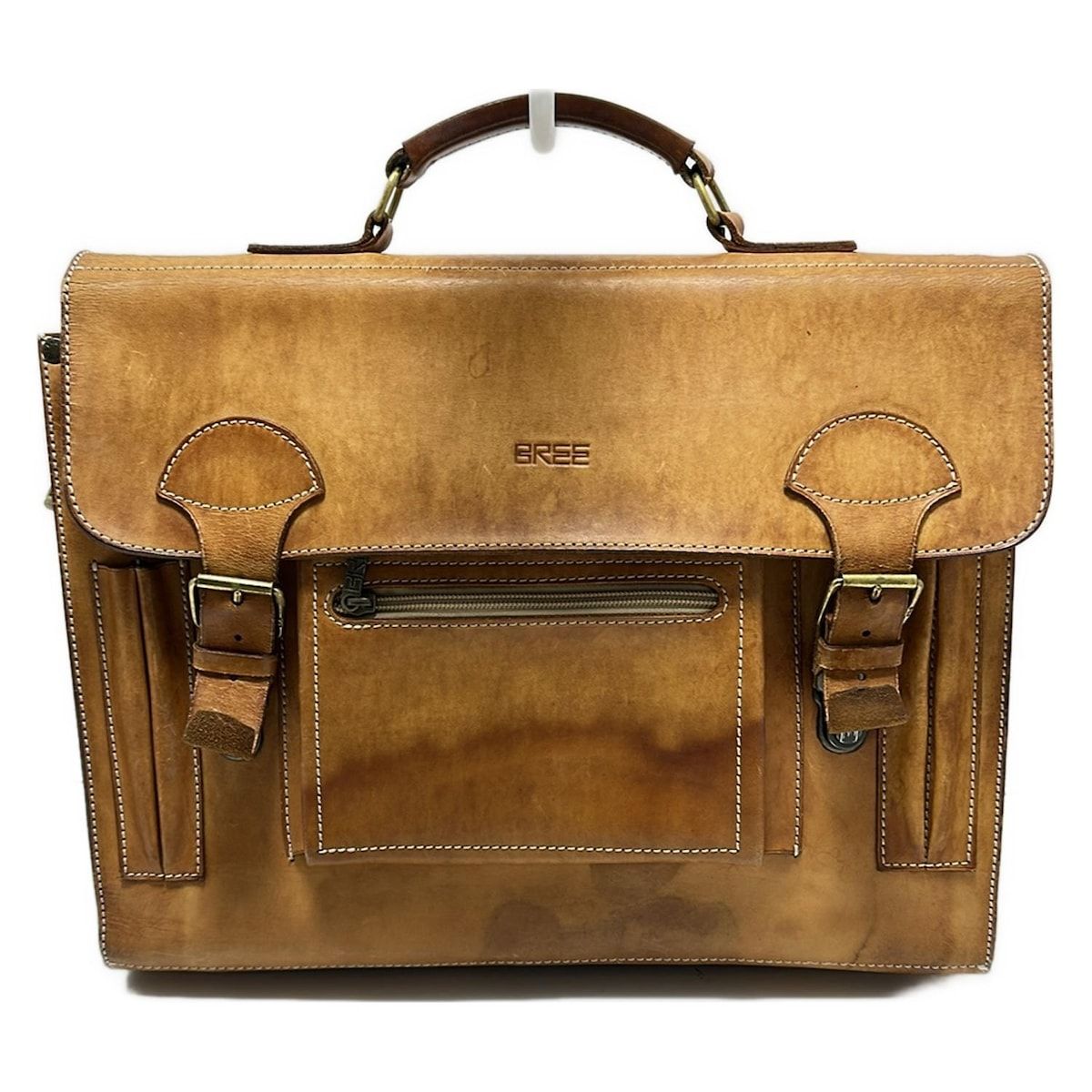 BREE(ブリー) ビジネスバッグ - ライトブラウン 本体ロックなし レザー