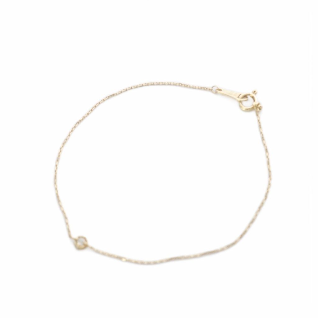 アガット agete ダイヤモンド ブレスレット 0.02ct K10 イエロー