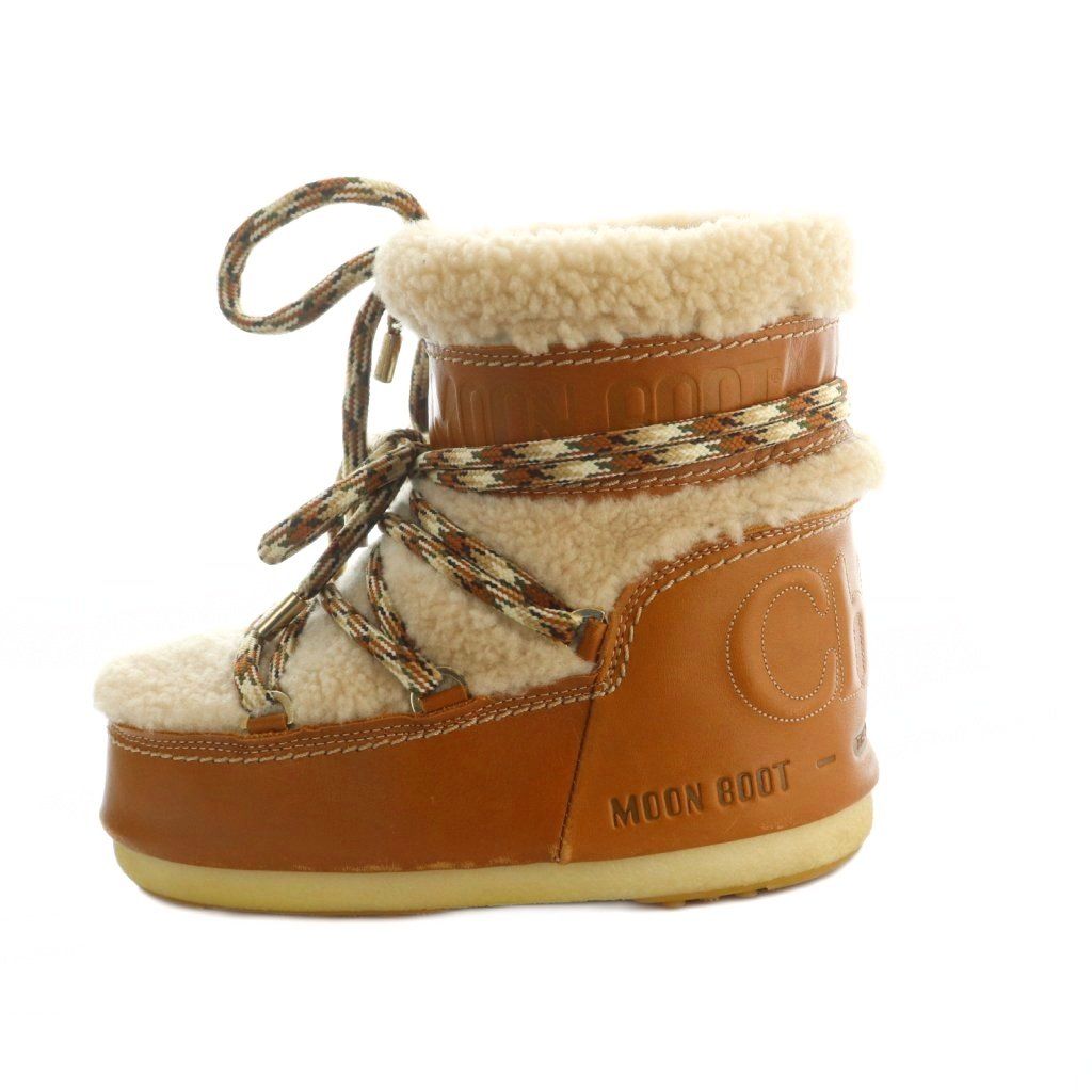 クロエ CHLOE ムーンブーツ Moon Boot ムートンブーツ ショートブーツ EU 35 22 0 cm ベージュ アイボリー MI OS