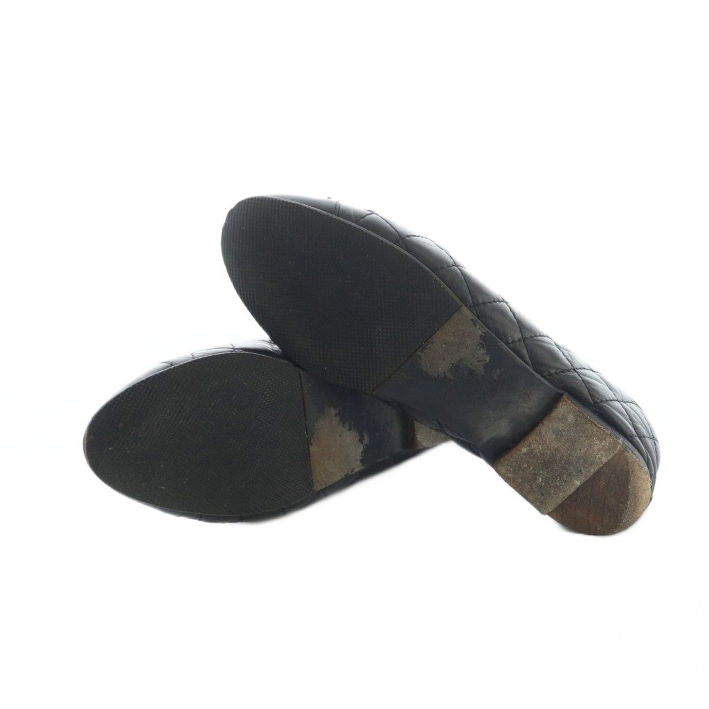 シャネル CHANEL バレエシューズ ココマーク 36.5 23.5cm 黒 ブラック