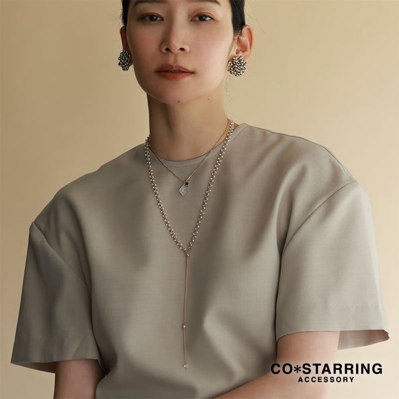 CO・STARRING ロングパールネックレス&パールネックレス 新品】【CO＊STARRING コ・スターリング】パール編み 2WAY スライド