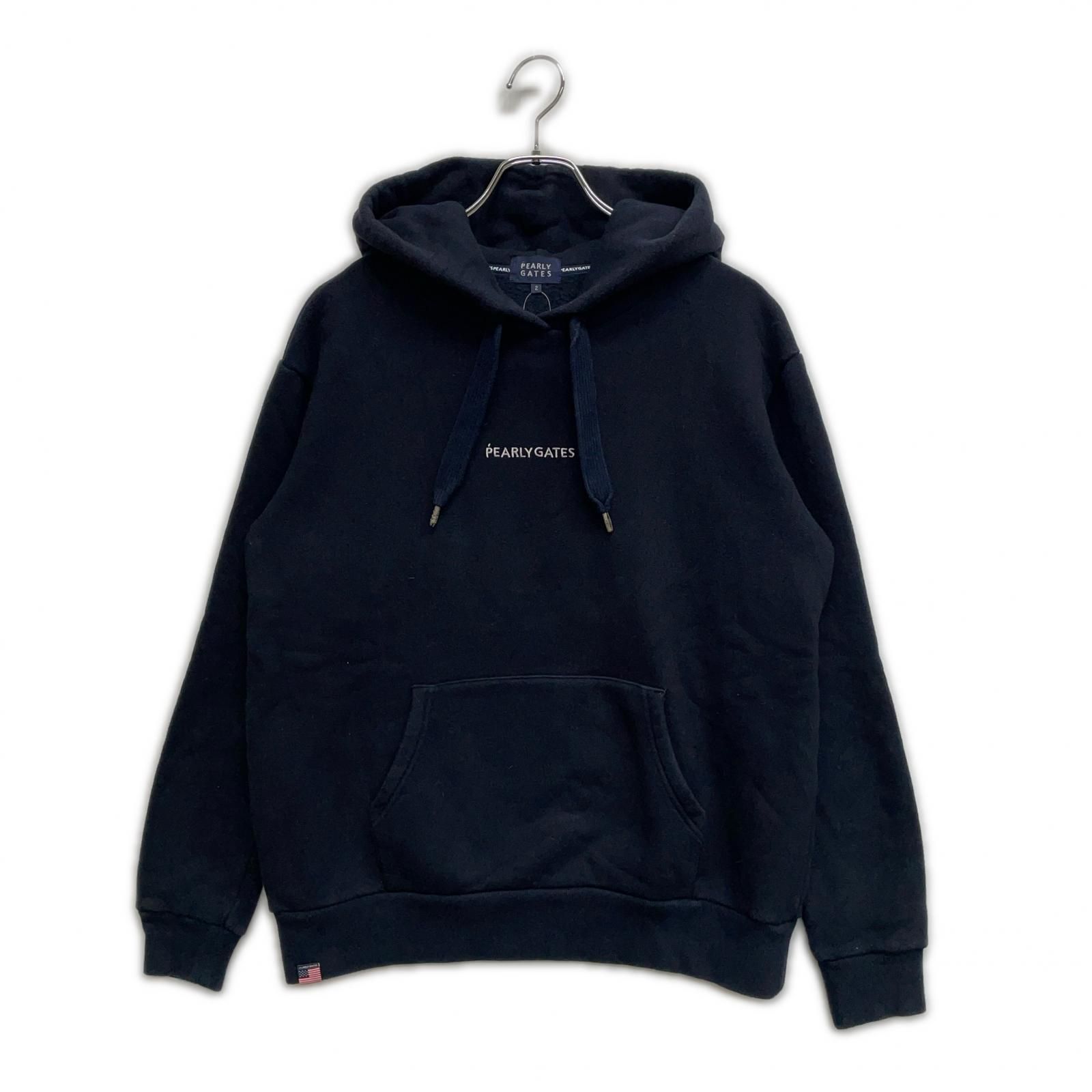 中古 レディース パーリーゲイツ PEARLY GATES パーカー 2(L) ネイビー
