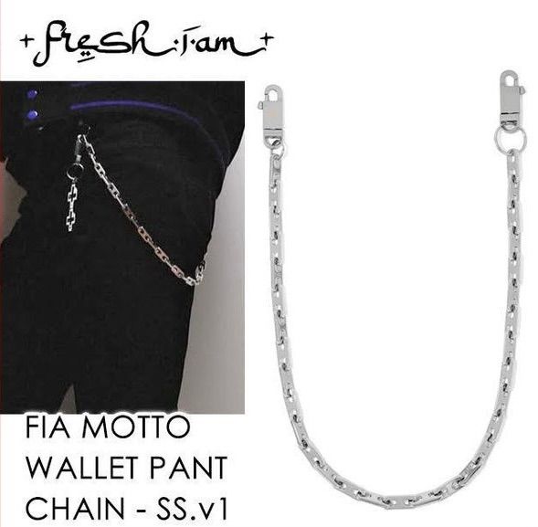 本国現地価格】FRESHiAM FIA MOTTO WALLET PANT CHAIN シルバー