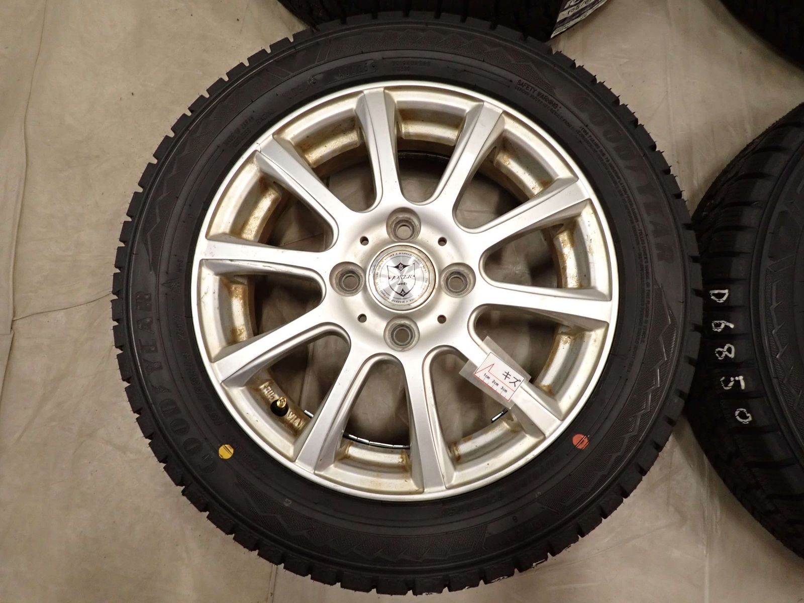  冬 製 4本SET 会社宛 155 65 R 14 4 5 J 75 Q グッドイヤー アイスナビ 8 WEDS アルミ N BOX ムーブ デリカミニ NO D 6850 14インチ タイヤ ホイールセット